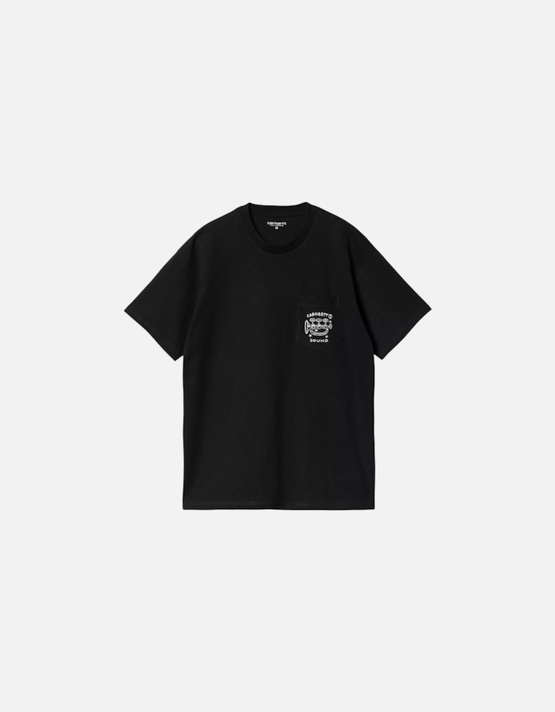 Fragments Pocket T-Shirt - Black/White