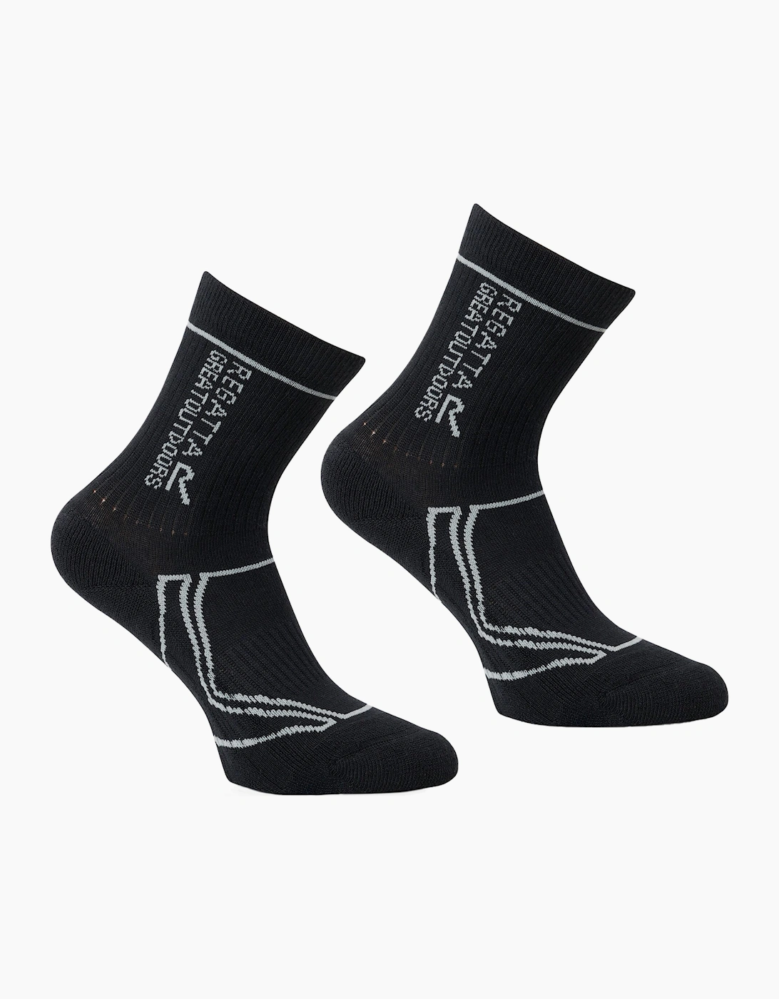 Regatta Unisex Black Great Outdoors Childrens/ 2 Season Coolmax Trek & Trail Socks - Size: 10.5/11/11.5/12/12.5/10 Kids