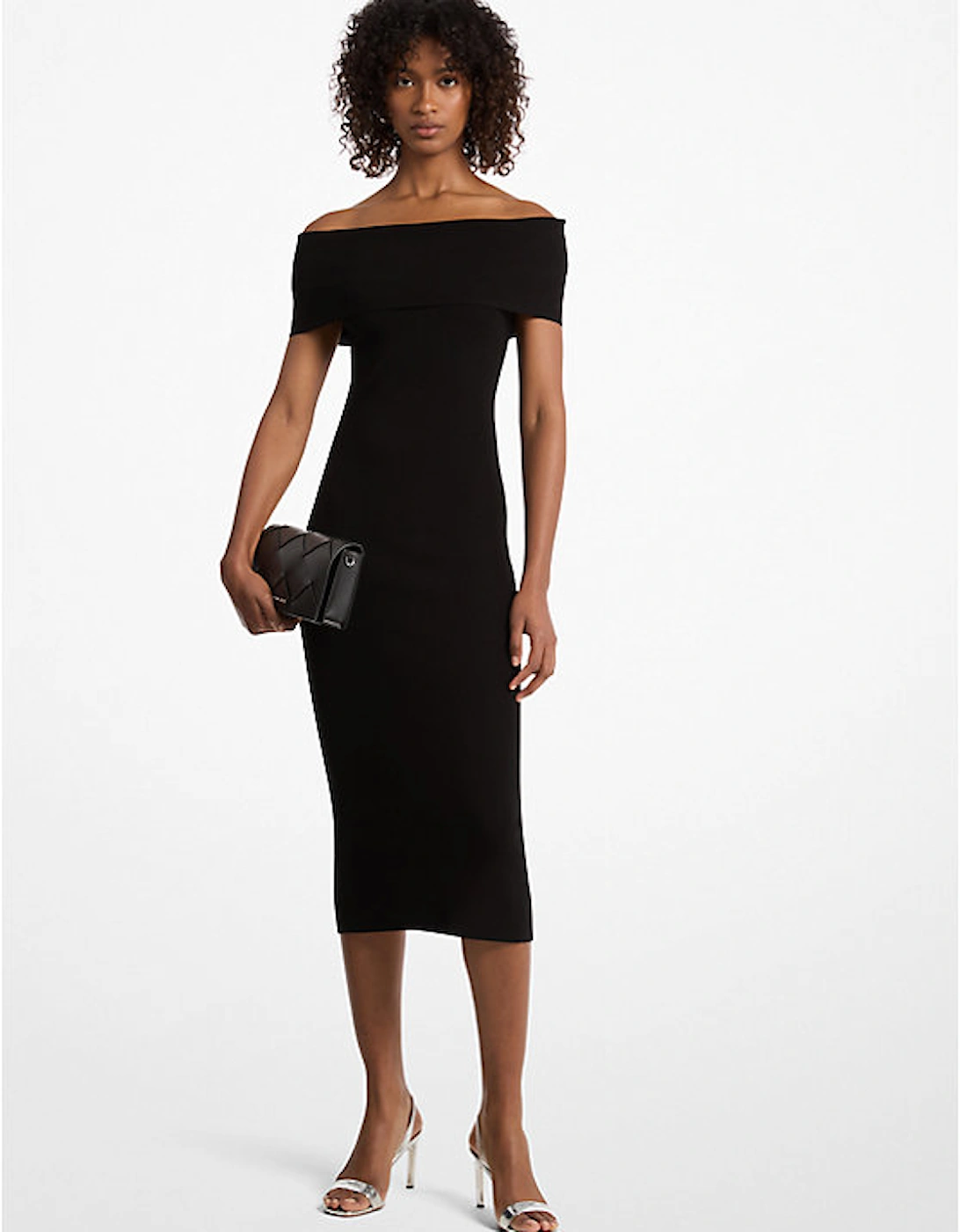 Stretch Knit Over-The-Shoulder Dress, 2 of 1