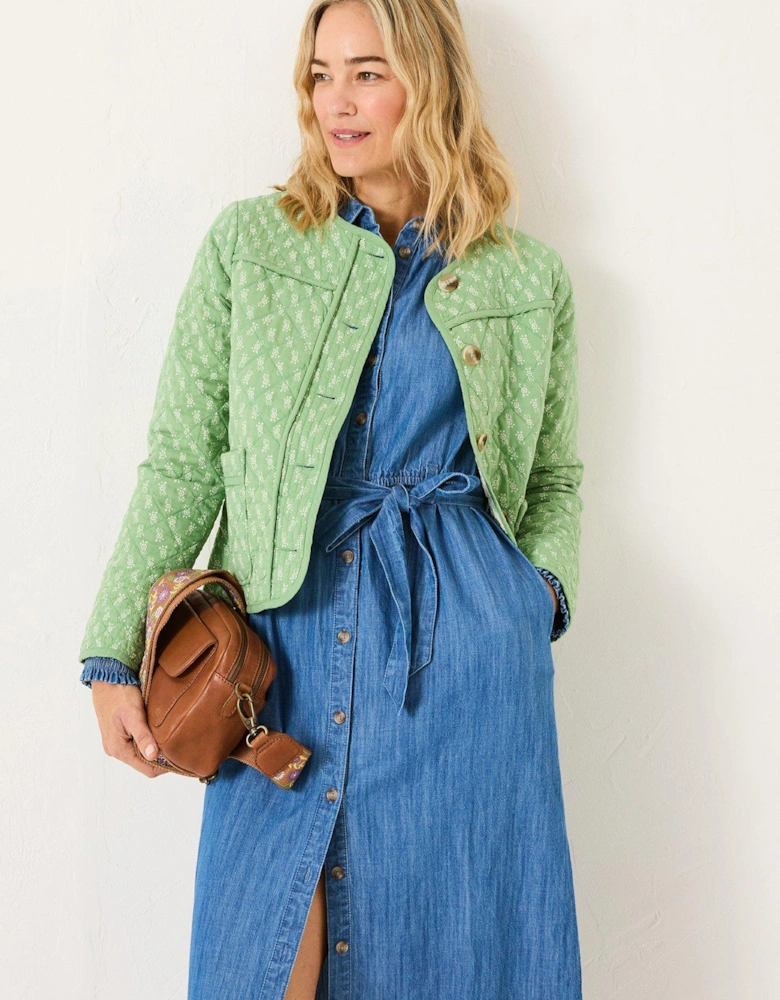 Mia Woodblock Jacket - Green