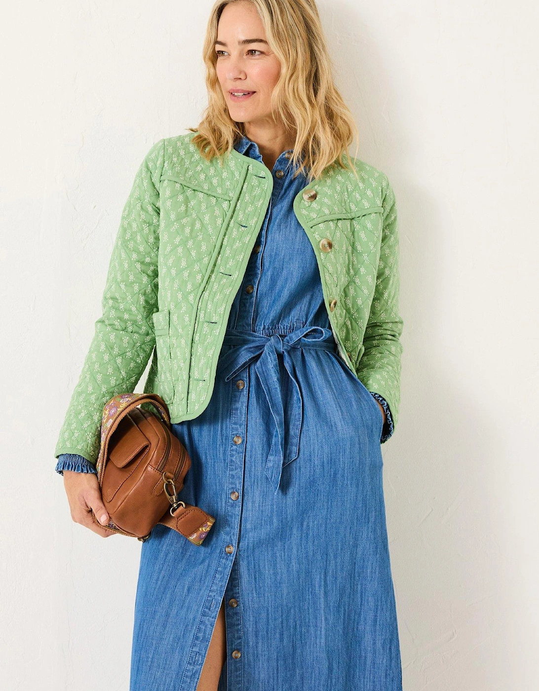 Mia Woodblock Jacket - Green, 2 of 1