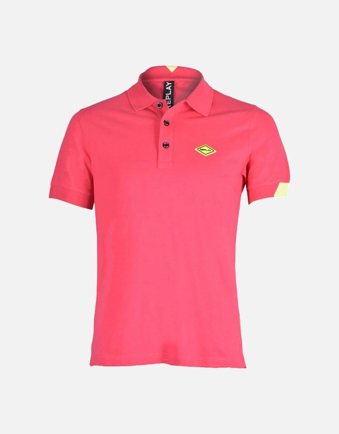Stretch Pique Polo Shirt, Neon Pink, 5 of 4