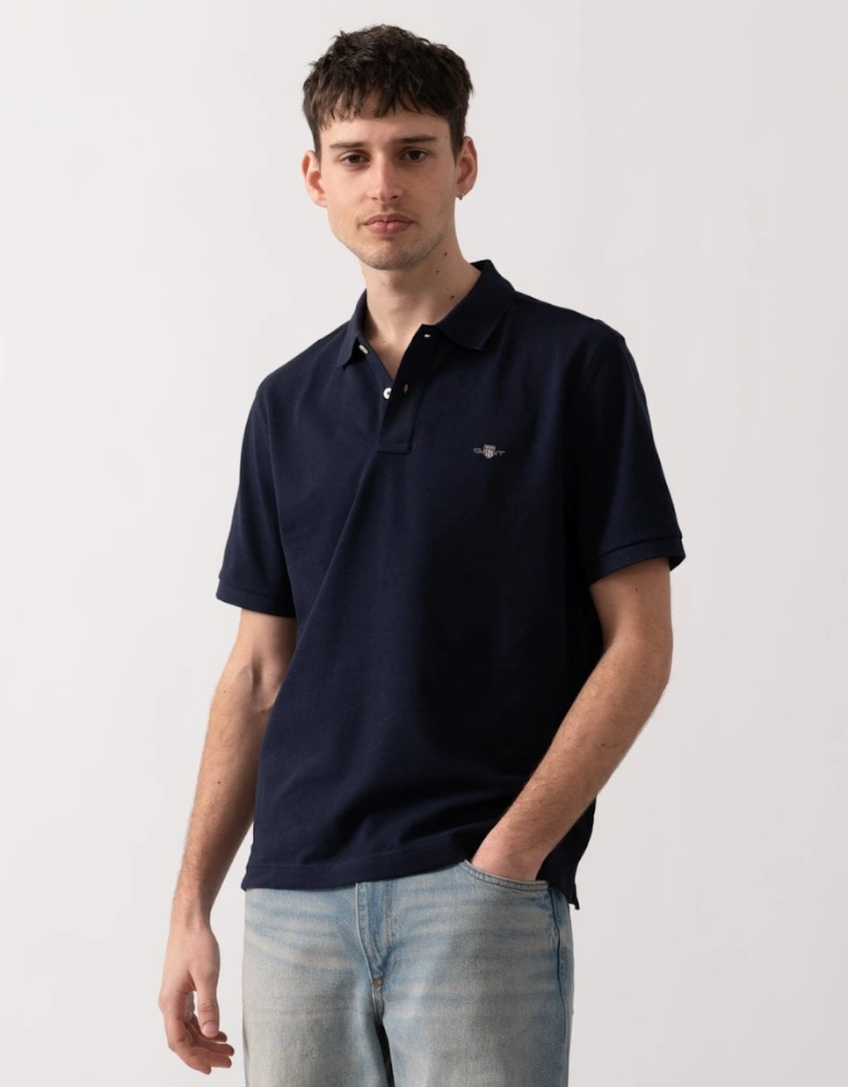 Mens Regular Fit Embroidered Archive Shield Polo