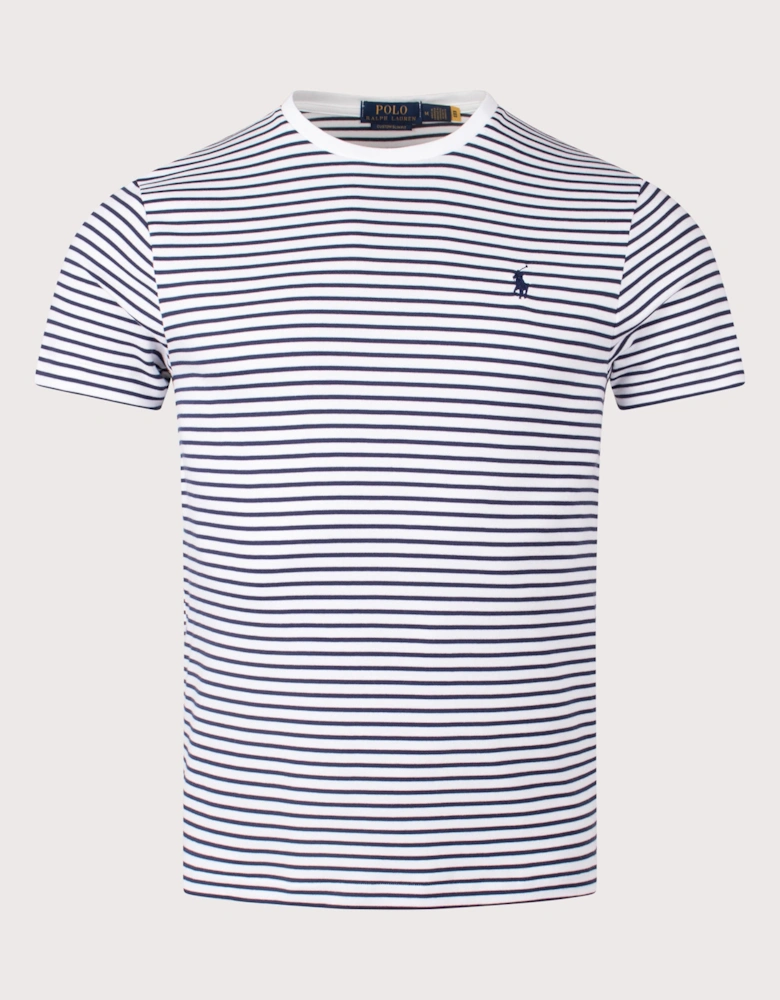 Custom Slim Striped Soft Cotton T-Shirt