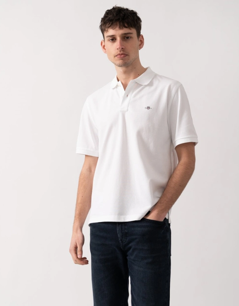 Mens Regular Fit Embroidered Archive Shield Polo