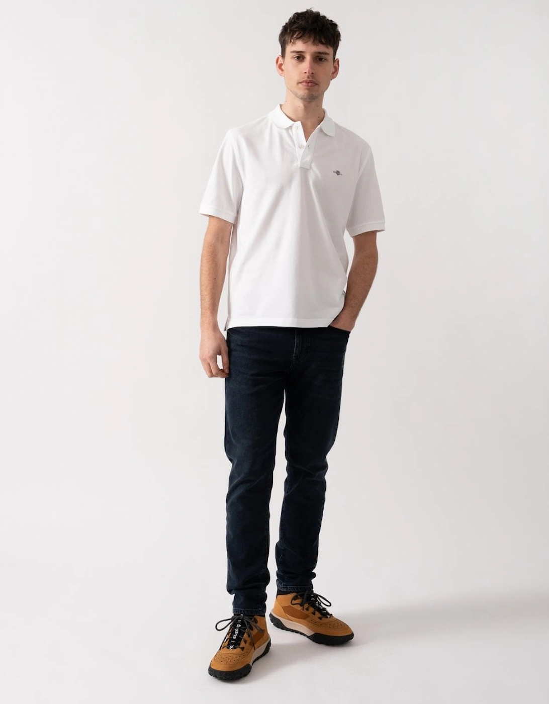 Mens Regular Fit Embroidered Archive Shield Polo