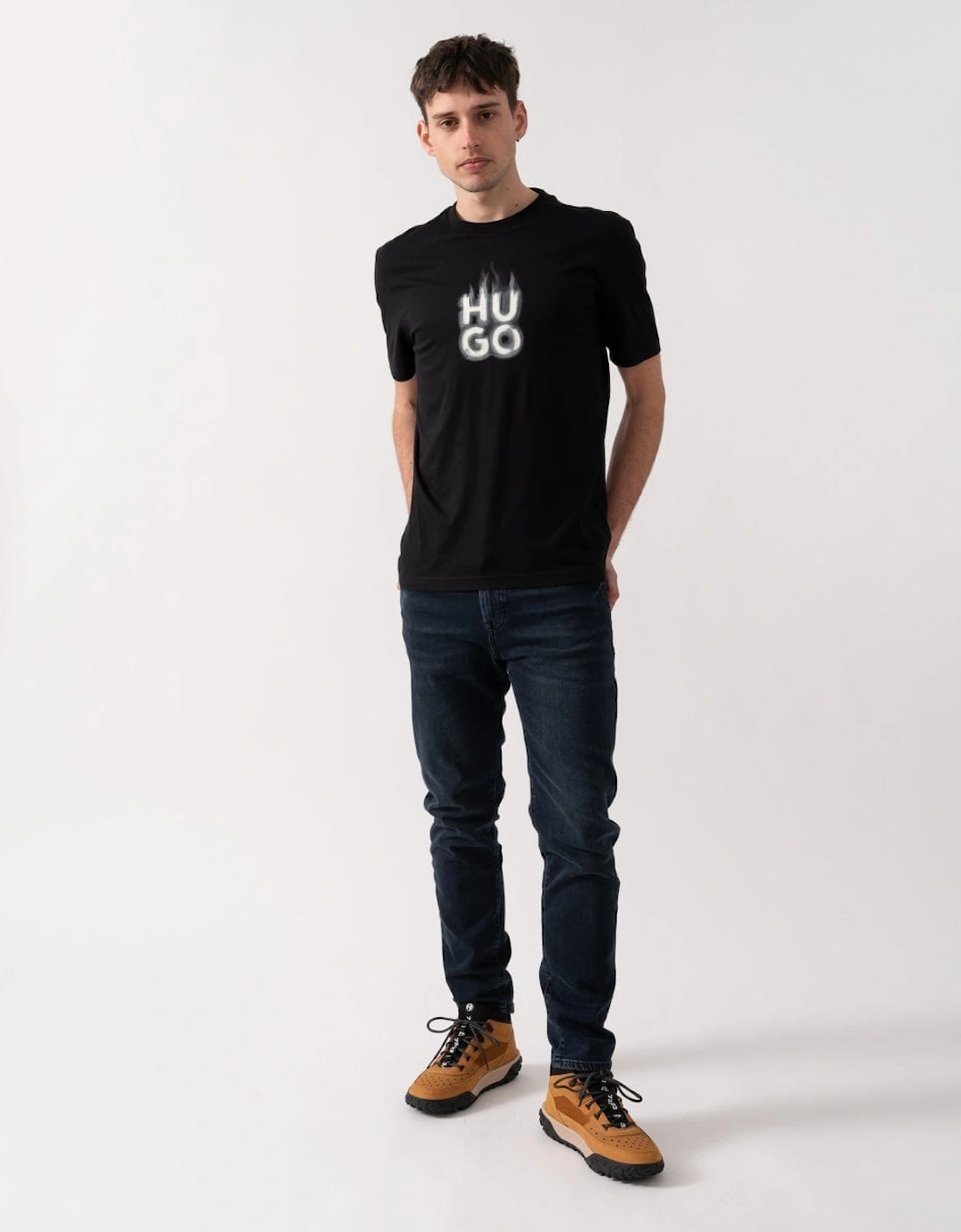 HUGO Dalayer Mens Logo Print T-Shirt