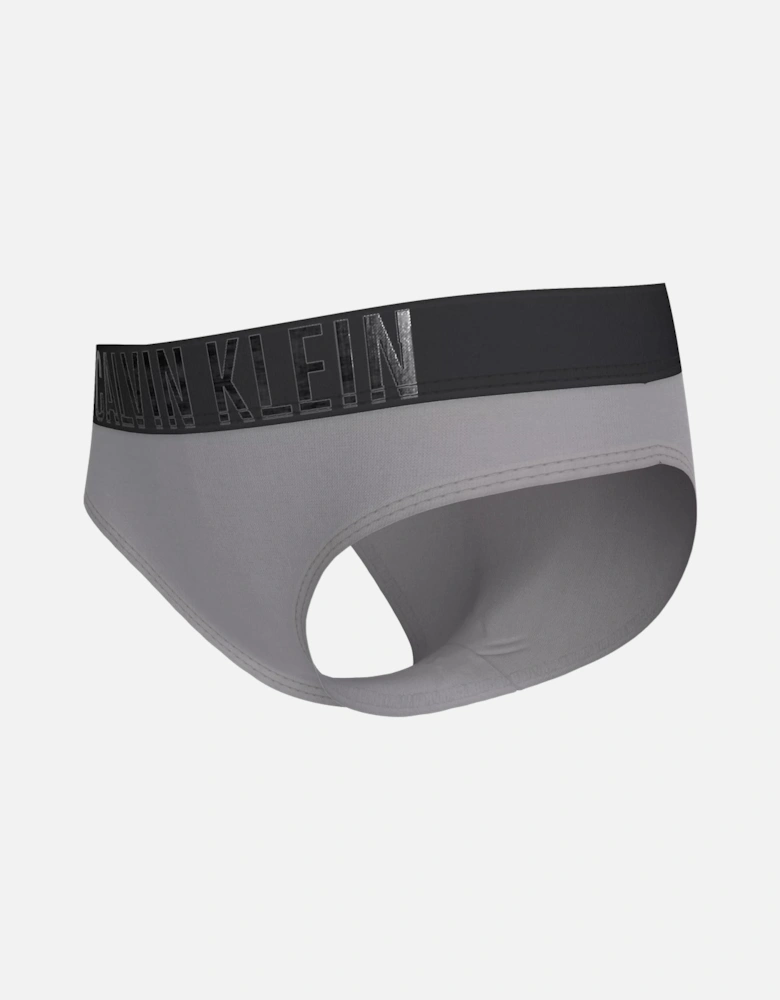 Girls 2-Pack Intense Power Bikini Briefs, Ash/Grey w/ silver