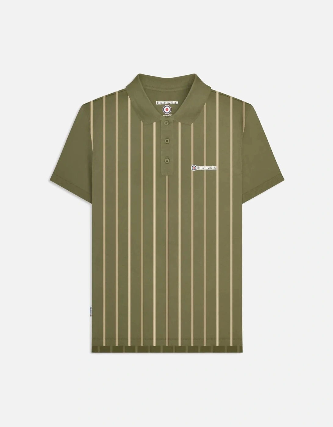 Mens Pinstripe Short Sleeve Polo Shirt, 2 of 1