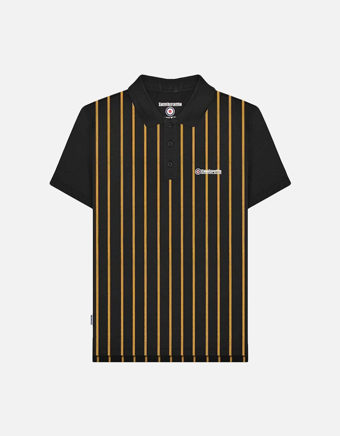 Mens Pinstripe Short Sleeve Polo Shirt, 2 of 1