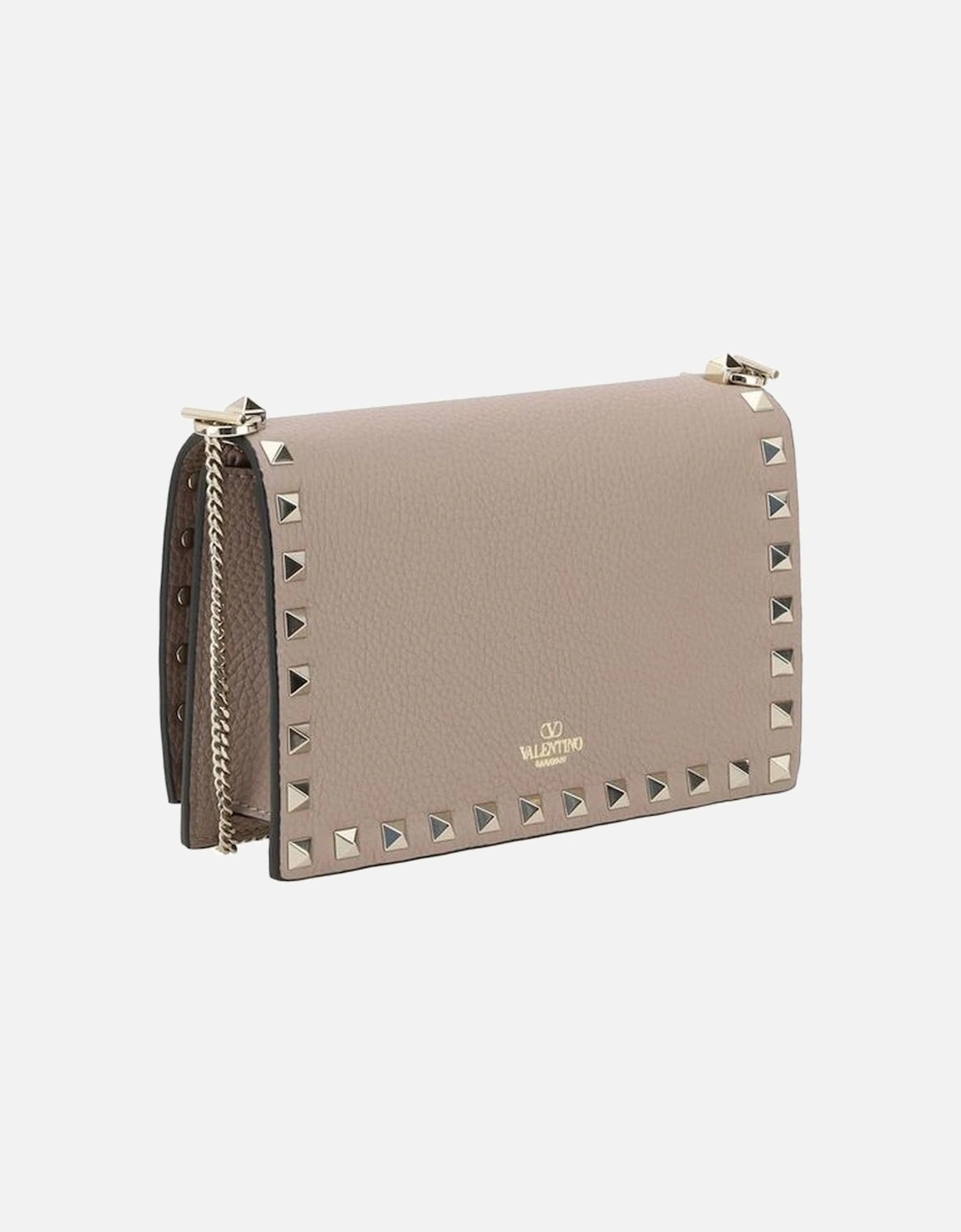 Leather Shoulder Bag with Rockstud Embellishments Women - Multicolor