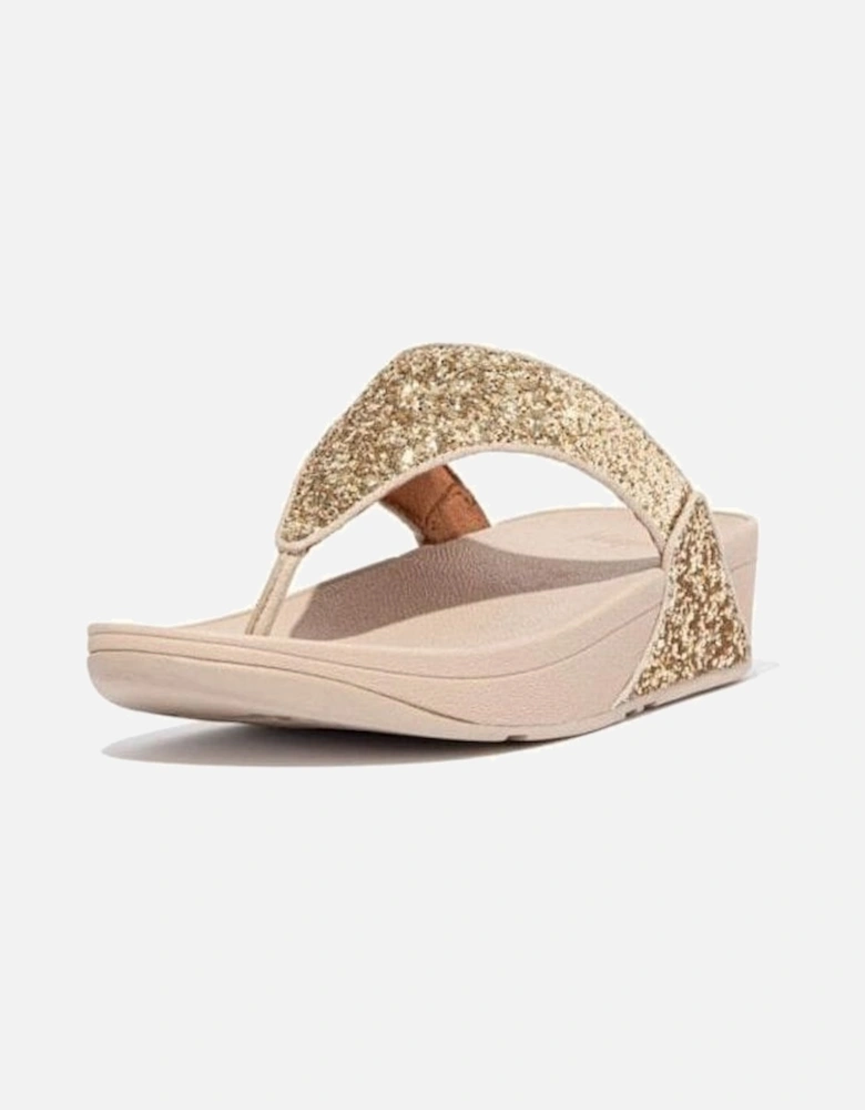 Lulu Glitter Toe Thong Platino