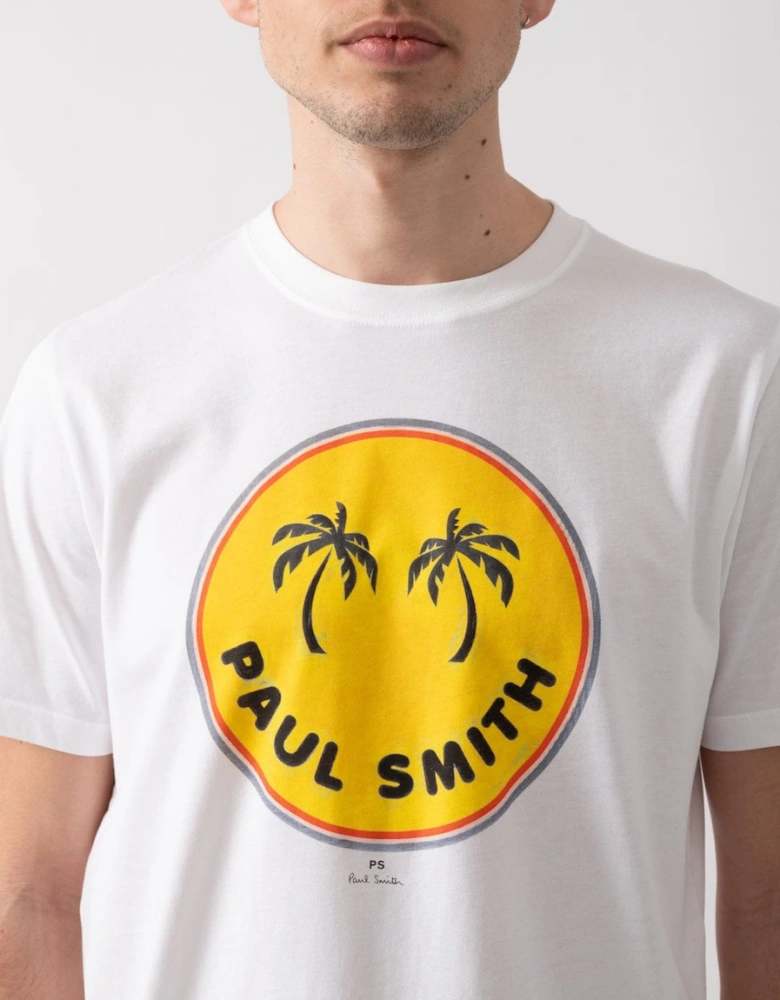 PS Mens Reg Fit Short Sleeve Palm Trees T-Shirt