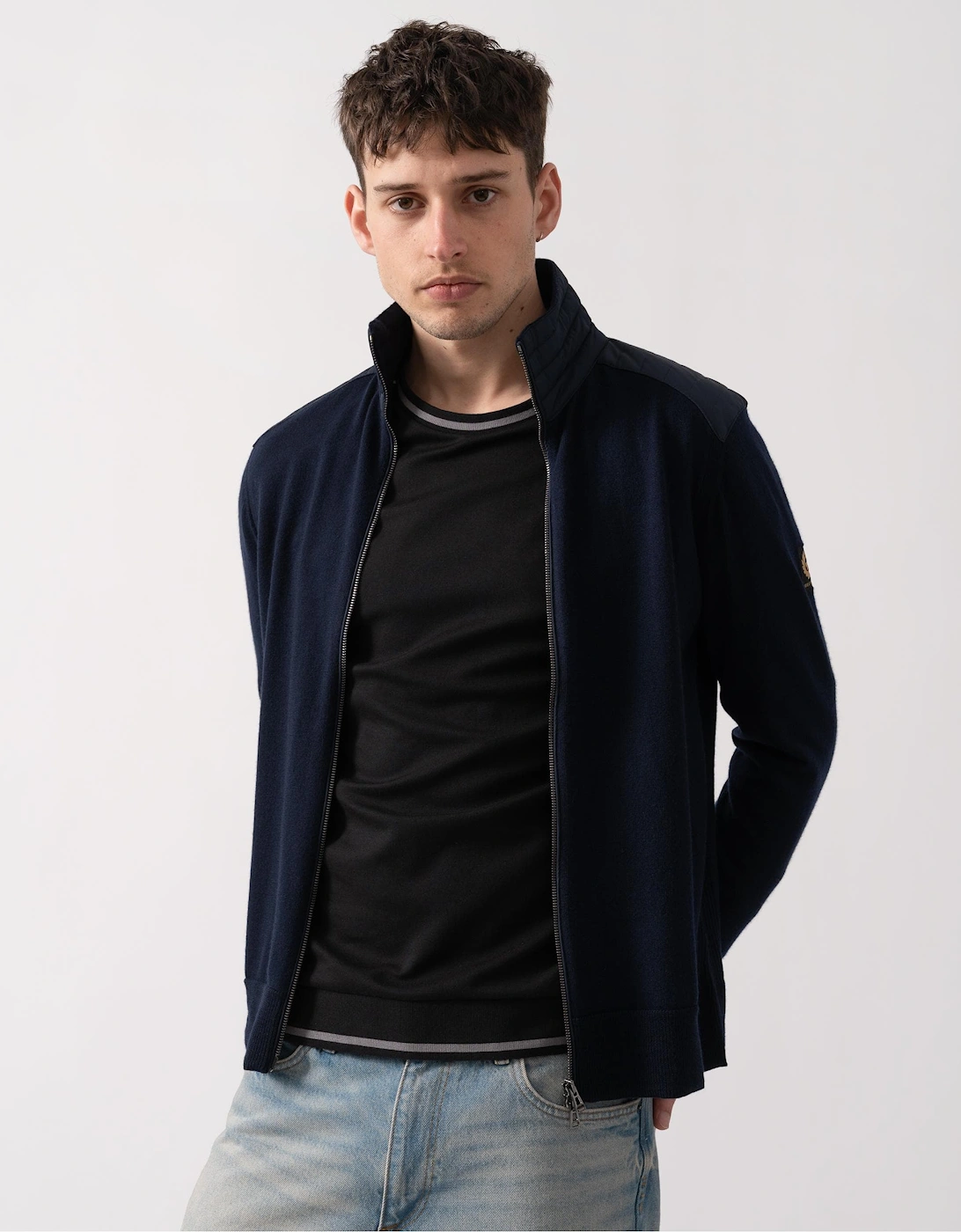 Kelby Mens Merino Wool Zip Cardigan