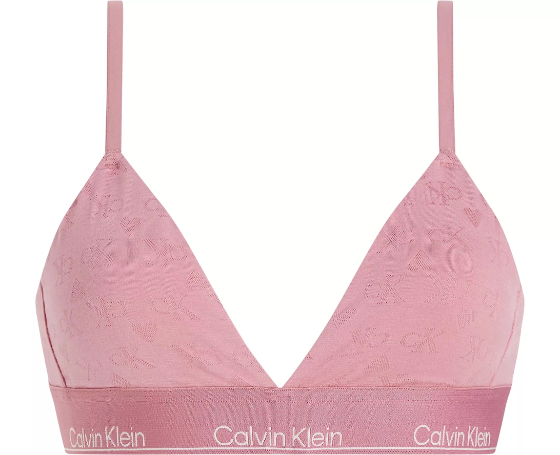 MODERN COTTON VDAY Womens Triangle Bra Pink, 5 of 4