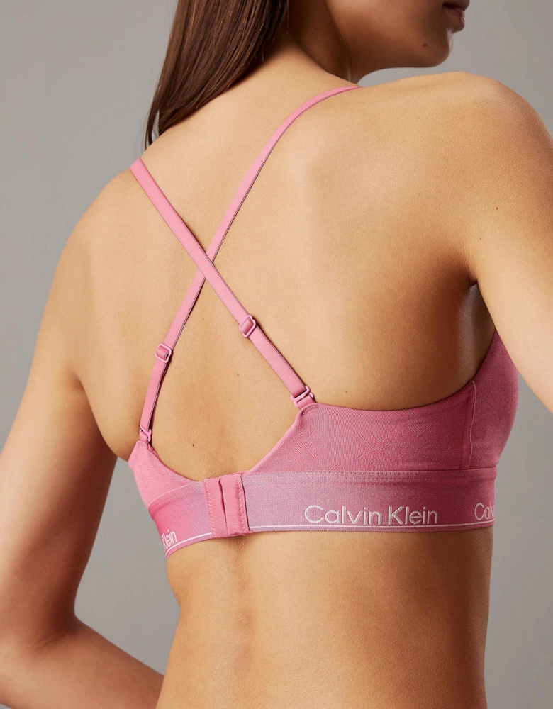 MODERN COTTON VDAY Womens Triangle Bra Pink