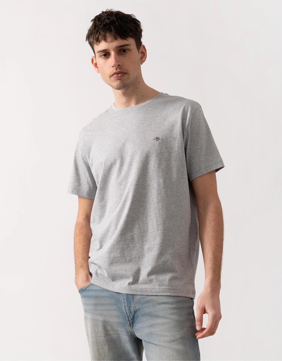 Mens Seasonal Essential Embroidered Archive Shield T-Shirt, 5 of 4