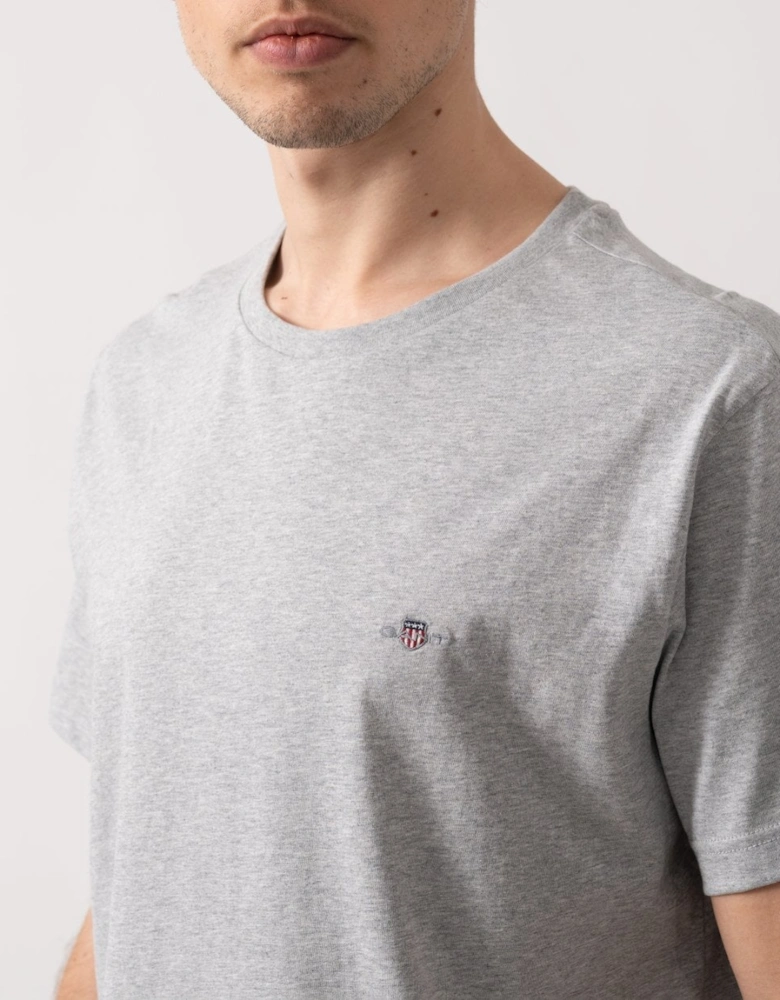 Mens Seasonal Essential Embroidered Archive Shield T-Shirt