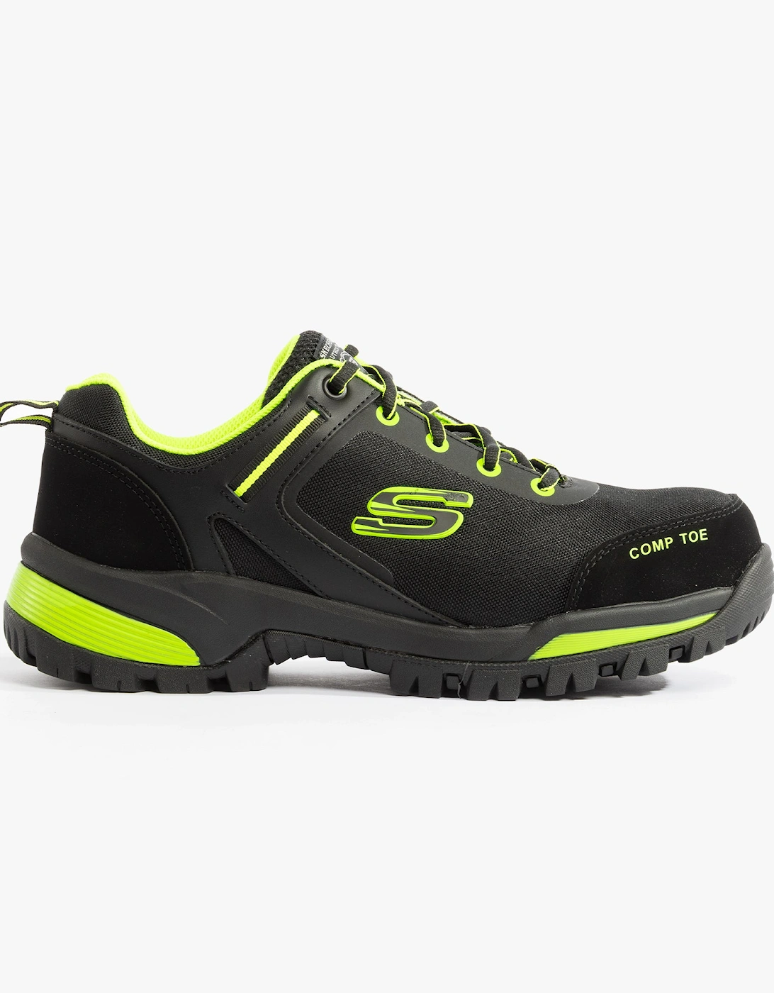 200188EC/BKLM GATLON Mens Trainers Black/Lime, 6 of 5