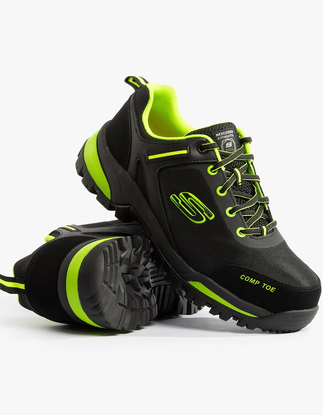 200188EC/BKLM GATLON Mens Trainers Black/Lime