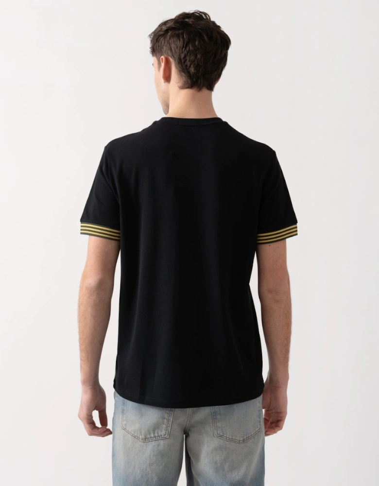 Mens Striped Cuff T-Shirt