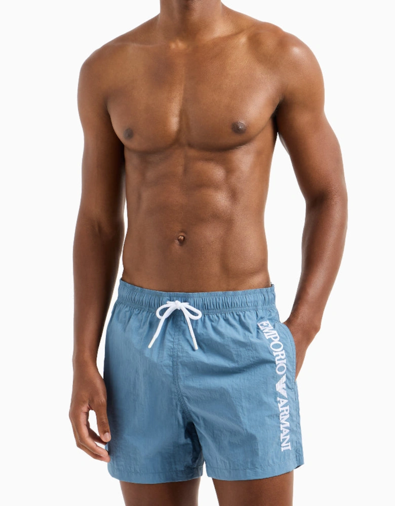 Embroidery Logo Swim Shorts, Captains Blue