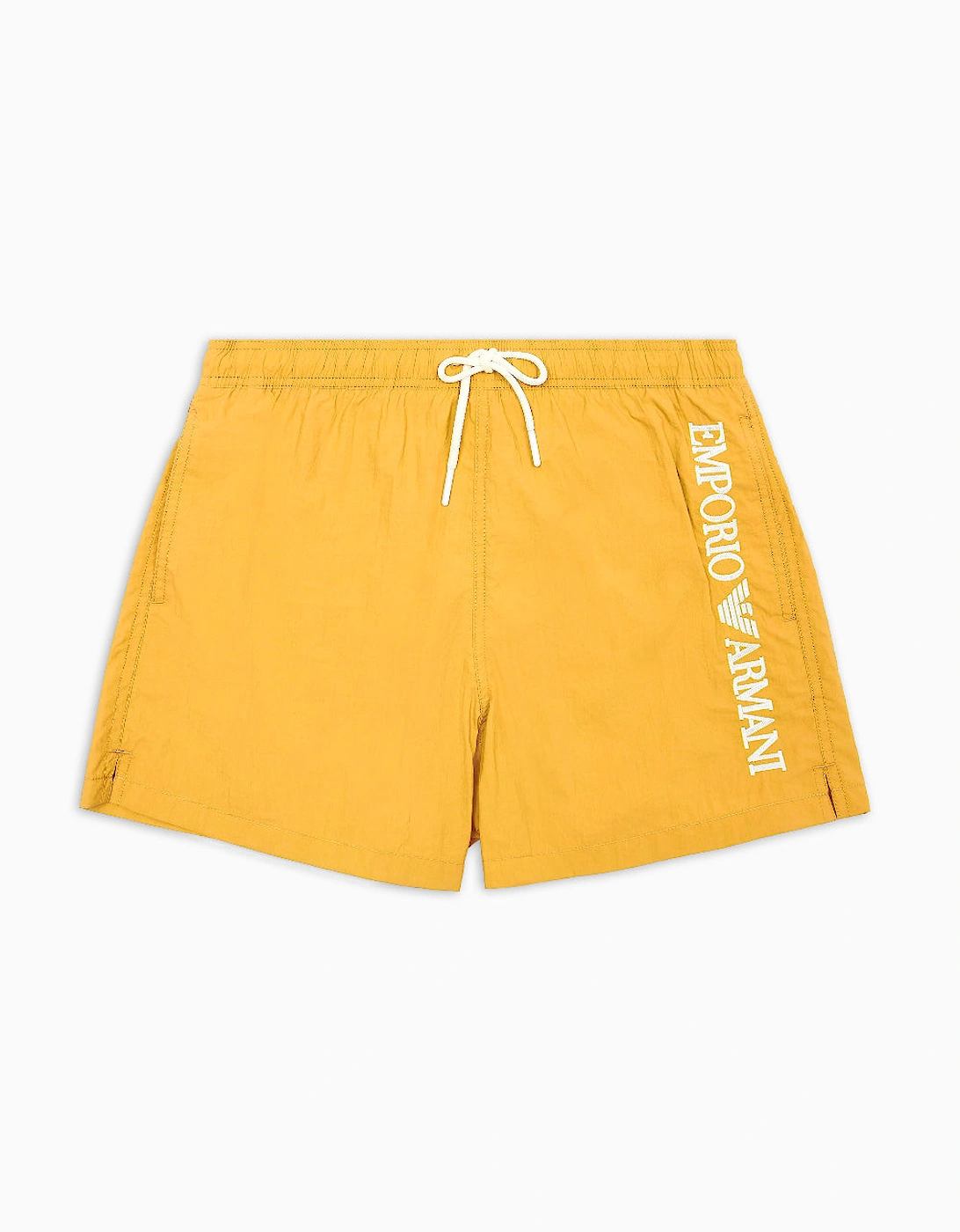 Embroidery Logo Swim Shorts, Old Gold