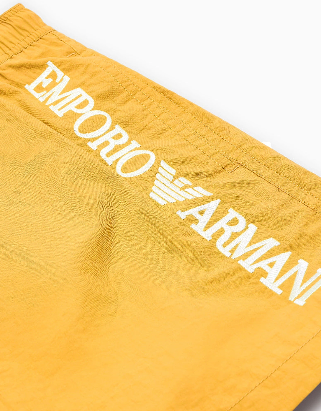 Embroidery Logo Swim Shorts, Old Gold