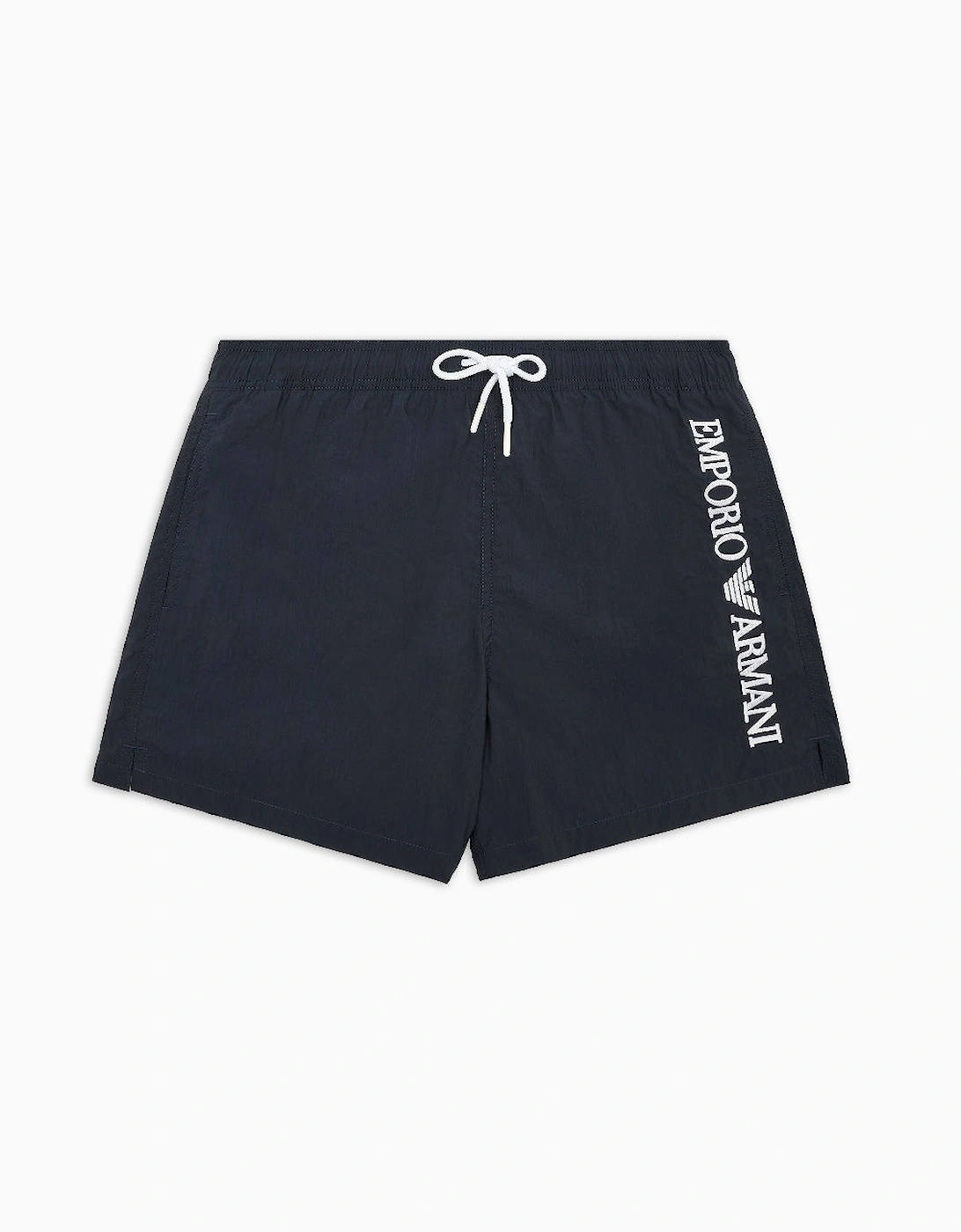 Embroidery Logo Swim Shorts, Armani Navy