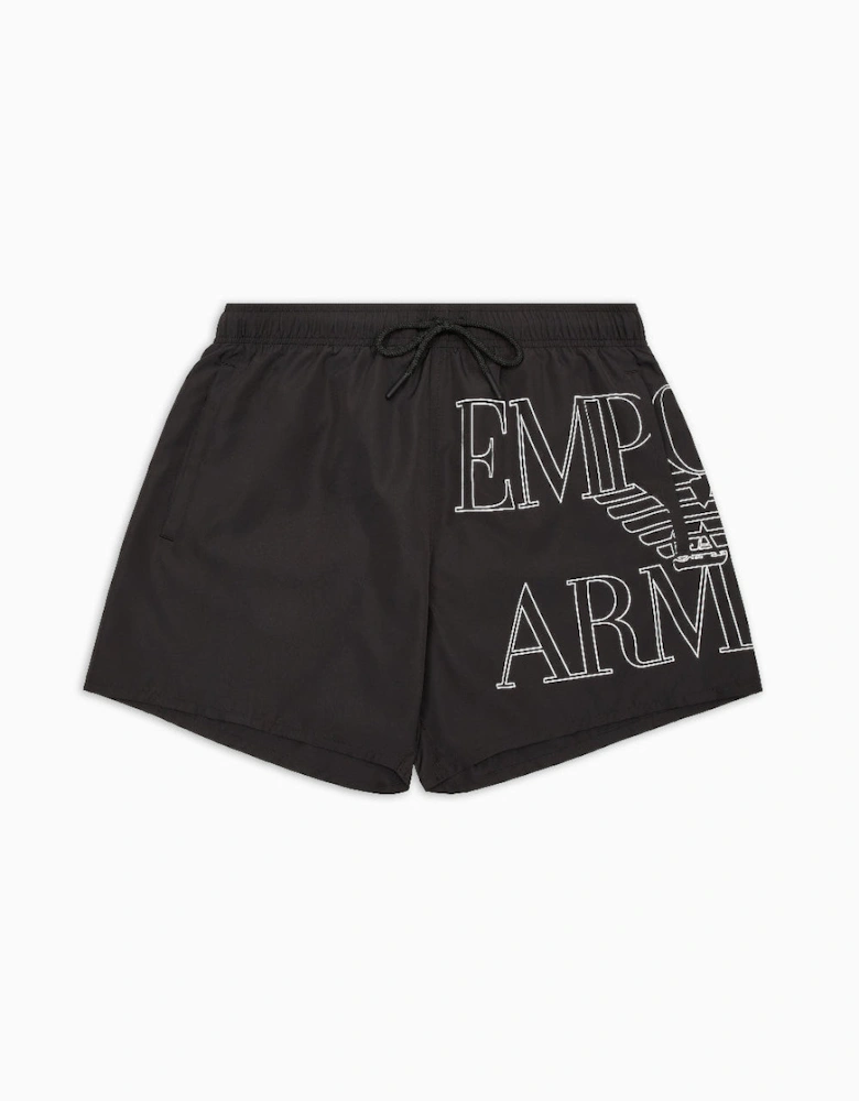 Bold Logo Swim Shorts, Black