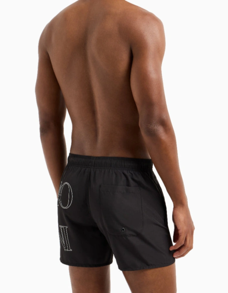 Bold Logo Swim Shorts, Black