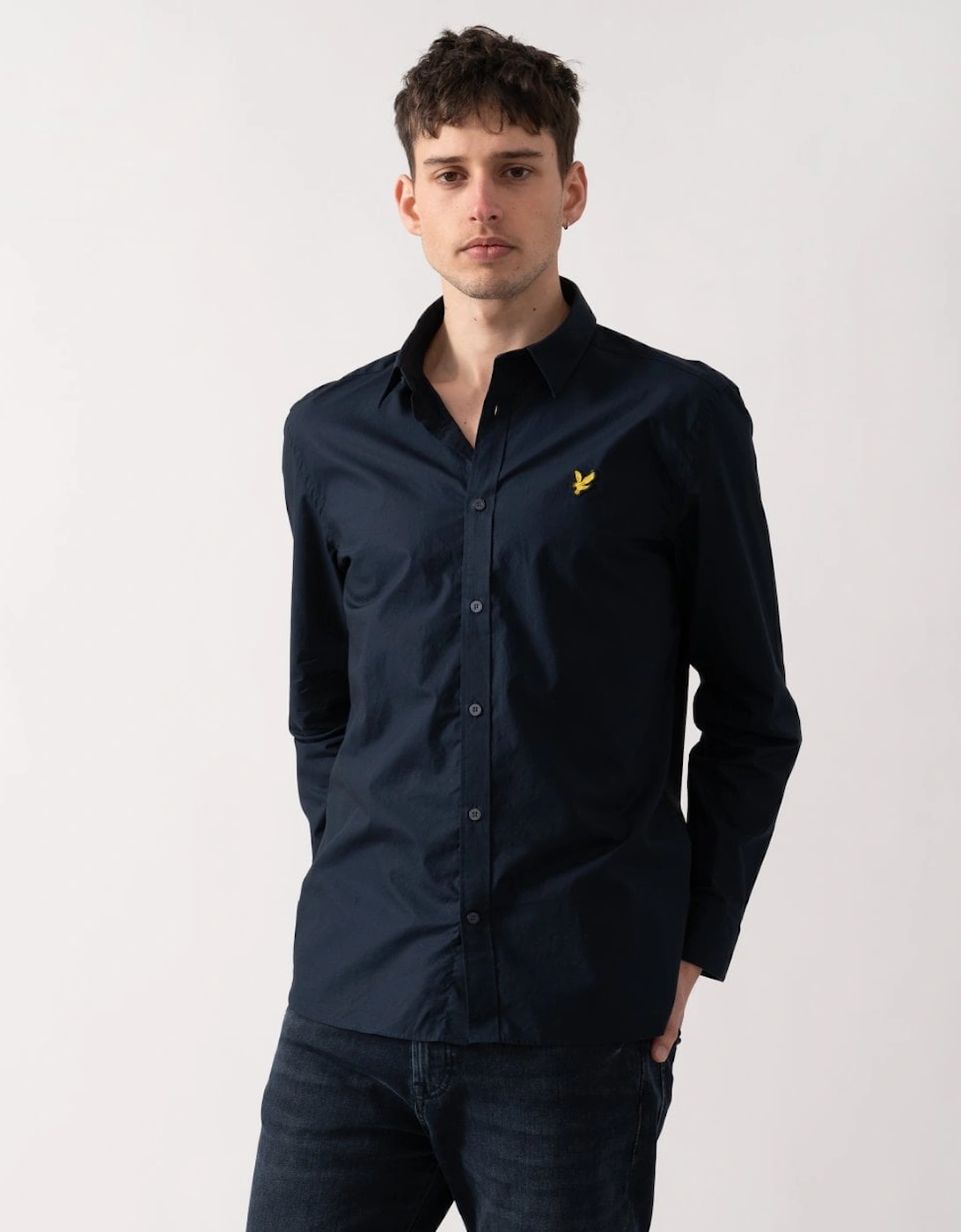 Lyle & Scott Long Sleeve Mens Poplin Shirt, 5 of 4