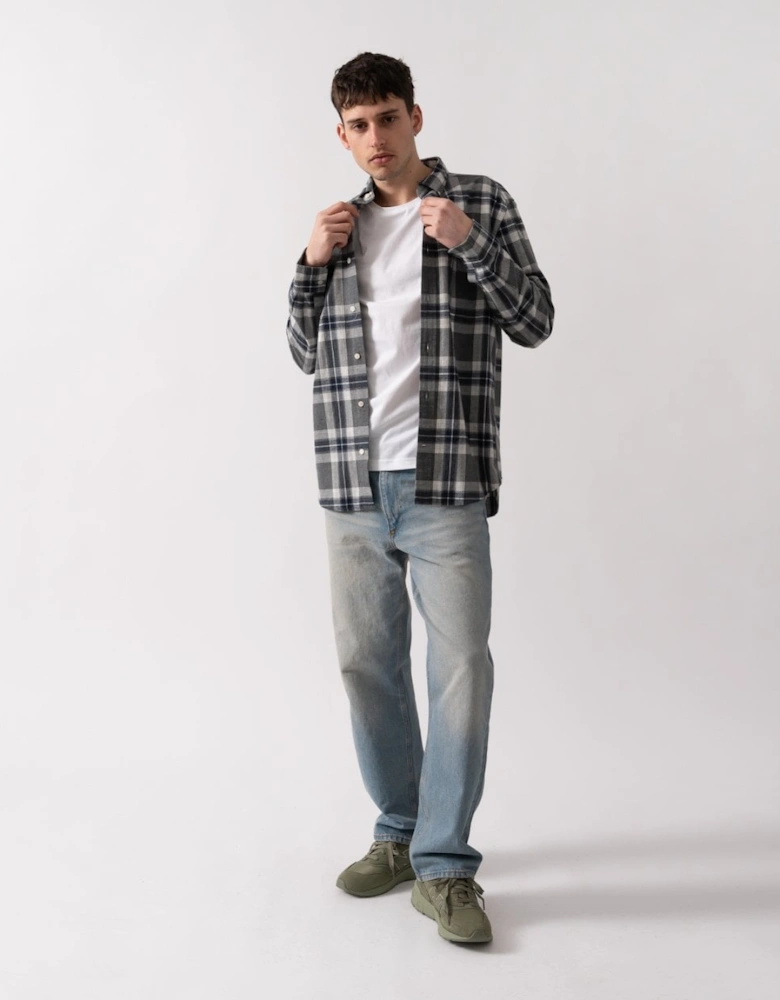 Mens Regular Fit Tartan Melange Check Shirt