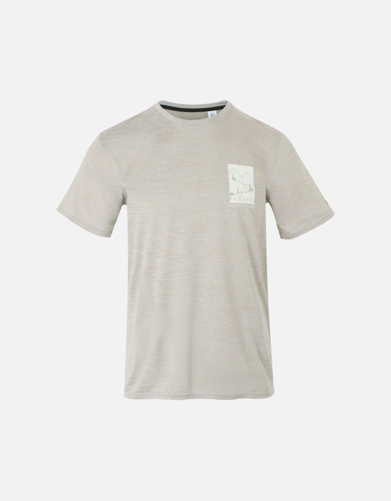 Mens Fingal IX Back Print Marl T-Shirt