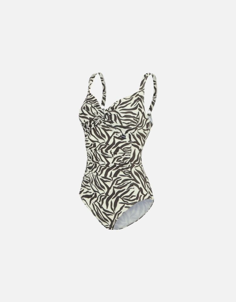 Womens/Ladies Sakari Zebra Print Tummy Control One Piece Swimsuit