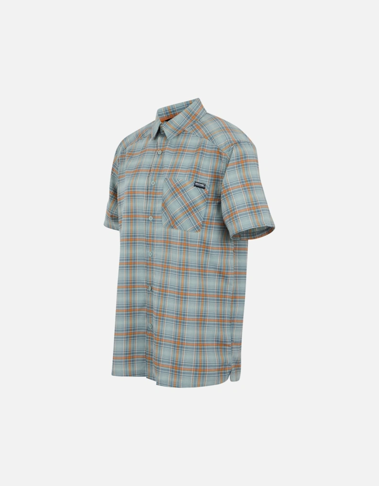 Mens Begarno Checked Short-Sleeved Shirt