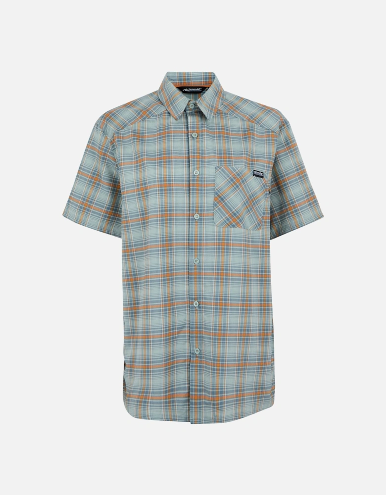 Mens Begarno Checked Short-Sleeved Shirt