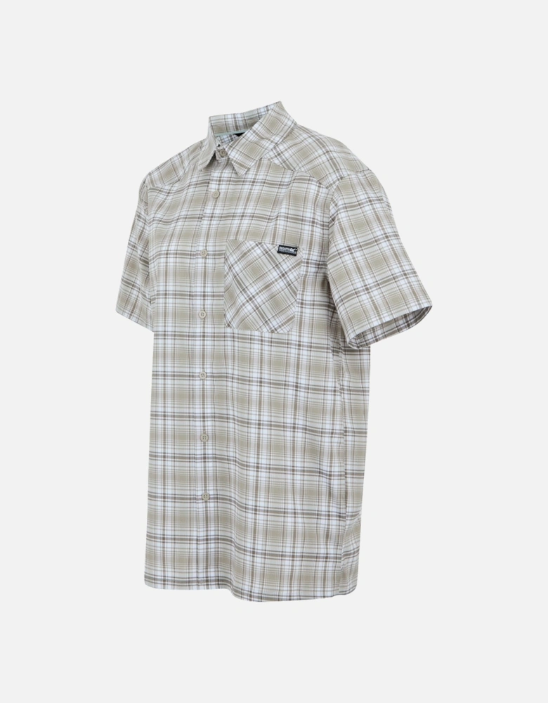 Mens Begarno Checked Short-Sleeved Shirt