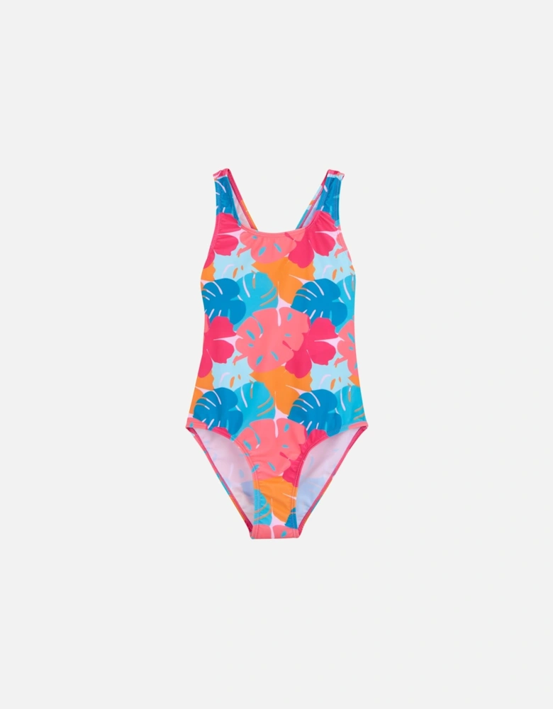 Girls Katrisse Tropical Leaves One Piece Swimsuit