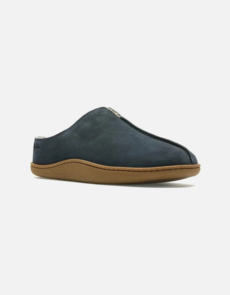 Home Mule in Navy Suede