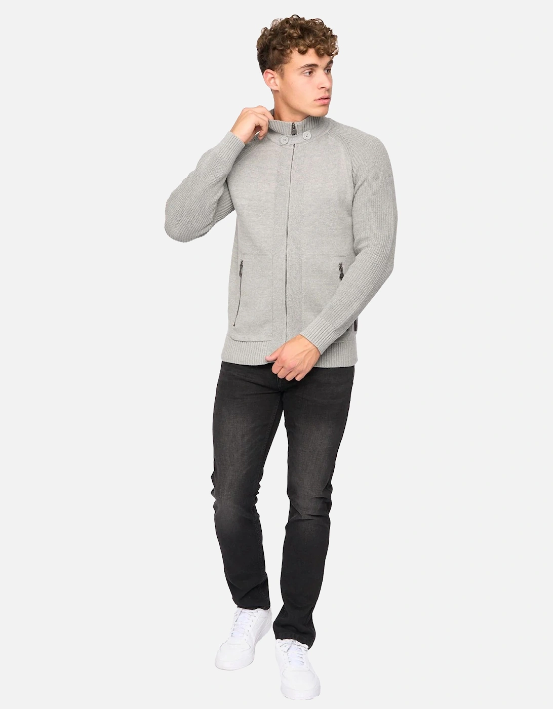 Mens Birchin Knitted Full Zip Jumper