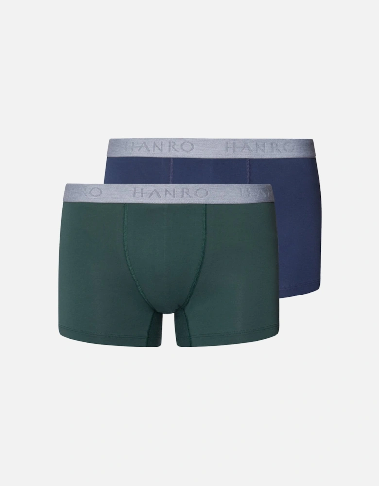 2-Pack Cotton Essentials Boxer Trunks, Herbal Tea / Vintage Indigo