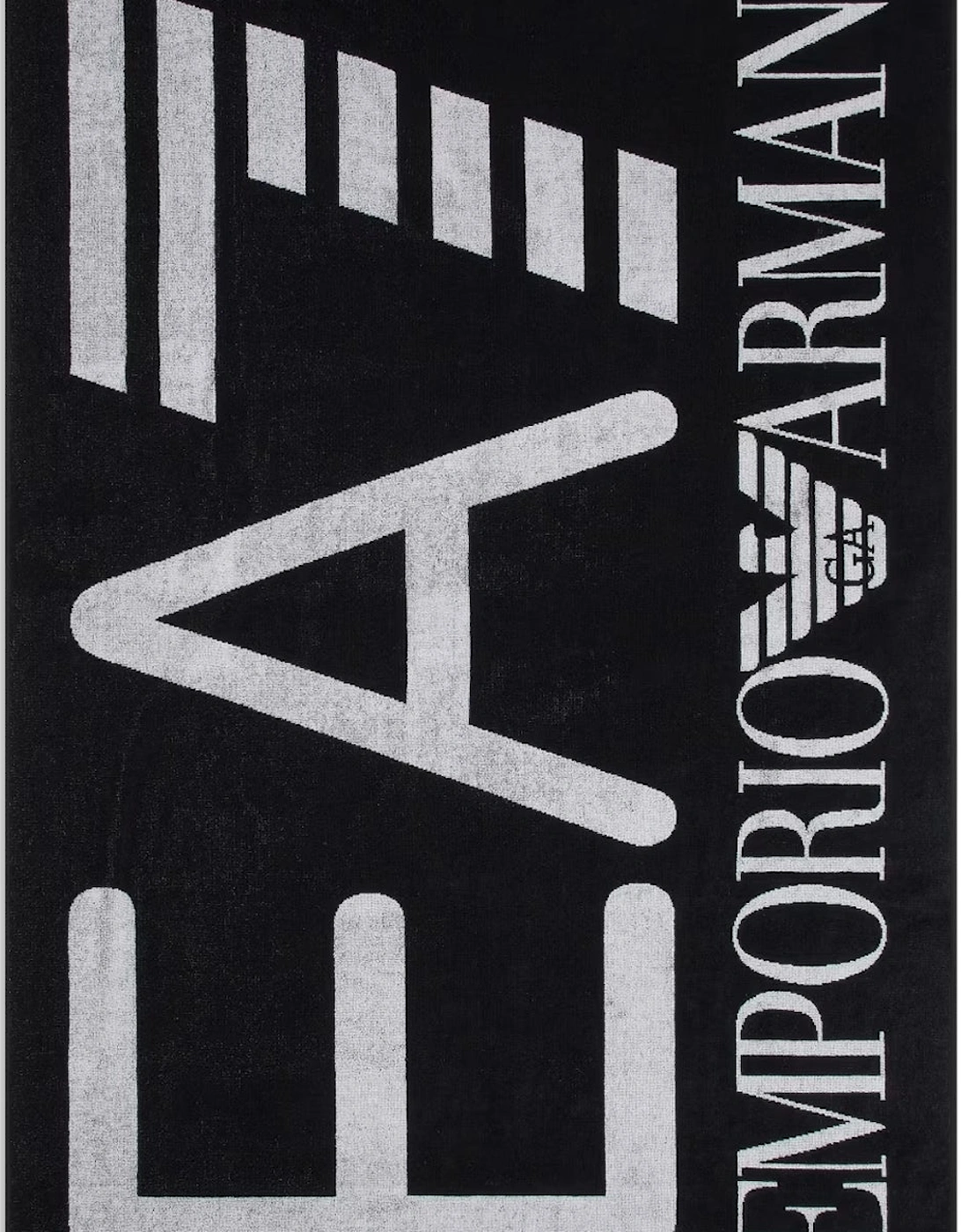 Emporio Armani Large Logo Beach Towel Black, 4 of 3