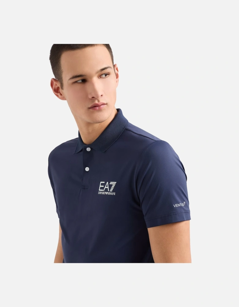 Emporio Armani Tennis Pro Technical Polo Shirt Navy Blue