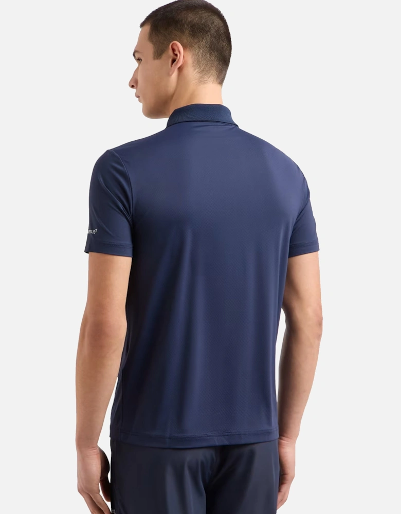 Emporio Armani Tennis Pro Technical Polo Shirt Navy Blue