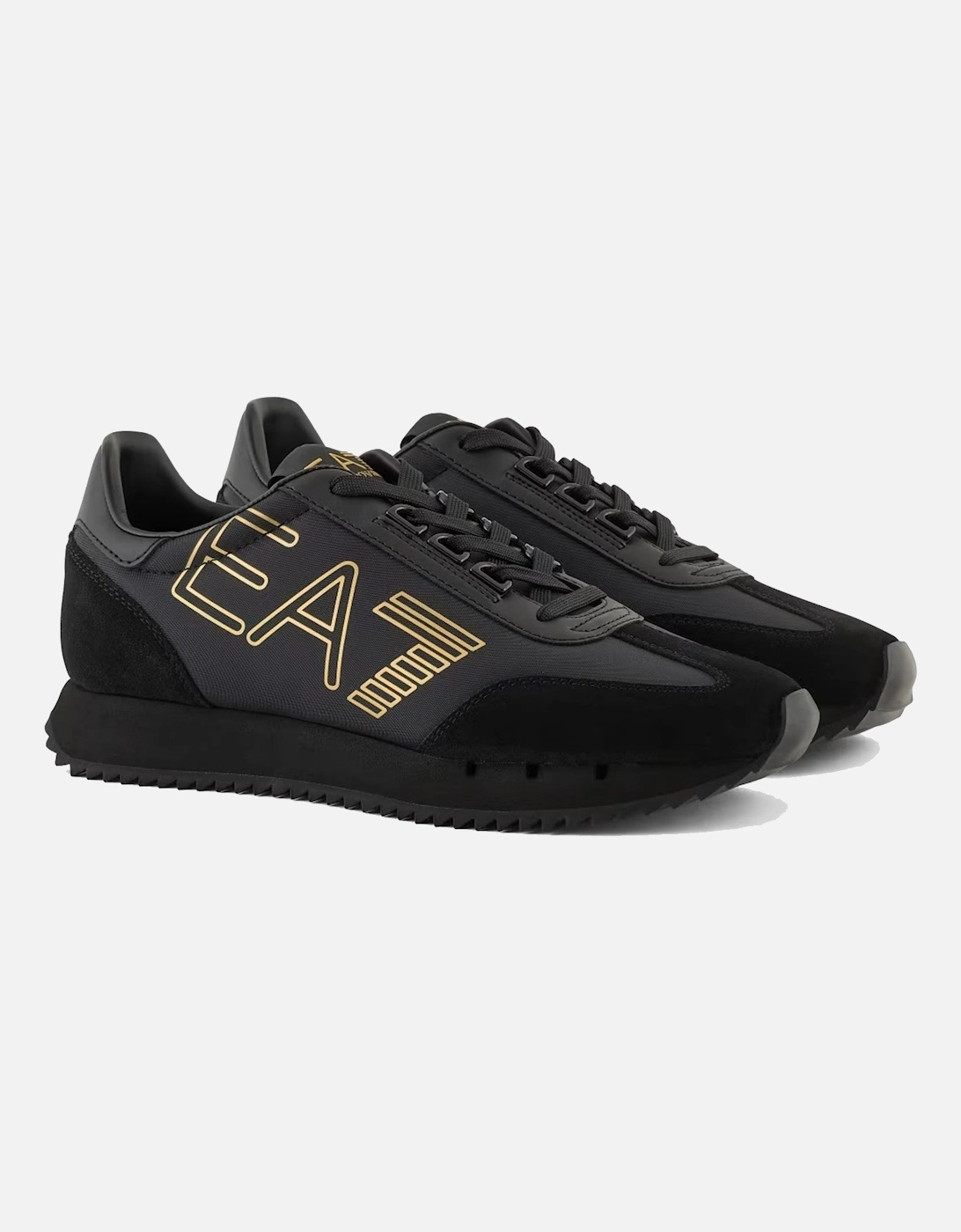 Emporio Armani Vintage Trainers Triple Black/Gold