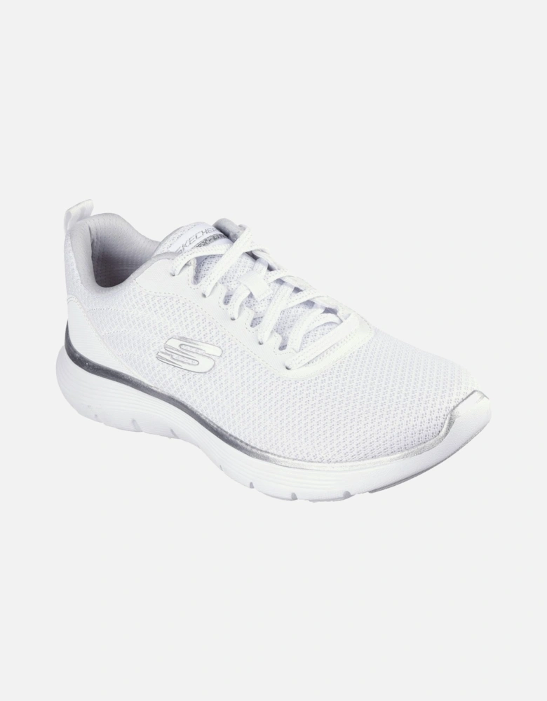 Womens Flex Appeal 5.0 Uptake 150206-WSL White/Silver Lace Up Shoe