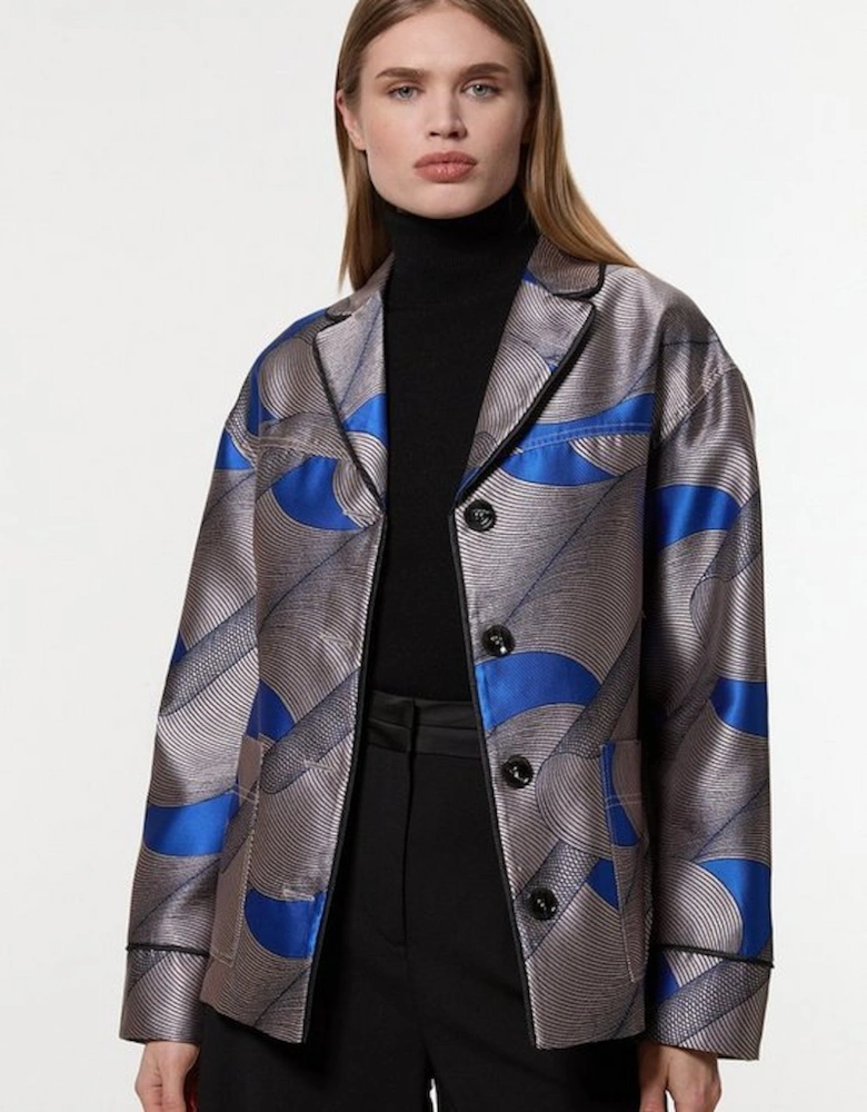 Amelia Graham Petite Printed Tailored Jacket