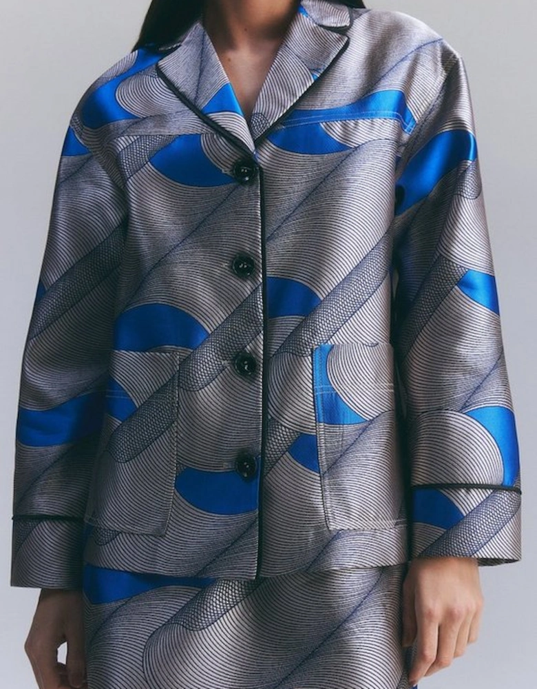 Amelia Graham Printed Tailored Jacket