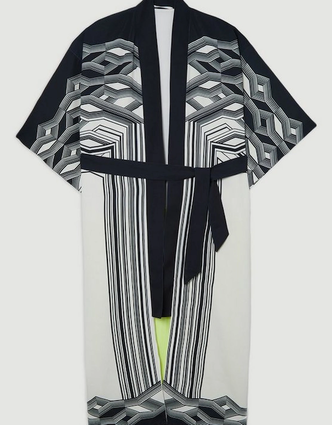 Amelia Graham Printed Statement Woven Maxi Kimono